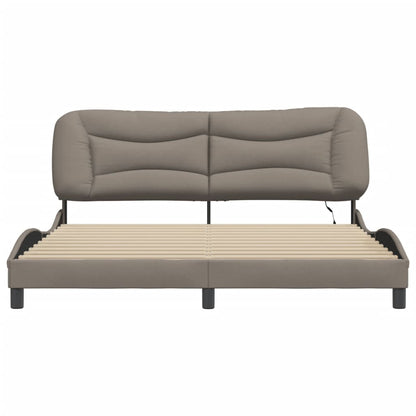 Rám Postele S Led Bez Matrace Hvar Taupe 180X200 Cm Látka