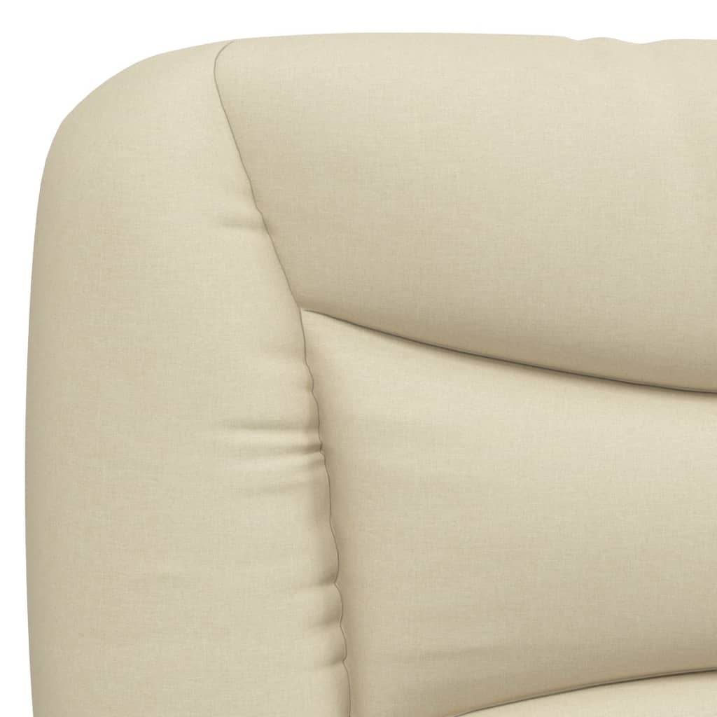 Rám Postele S Led Osvětlením Krémový 200 X 200 Cm Textil