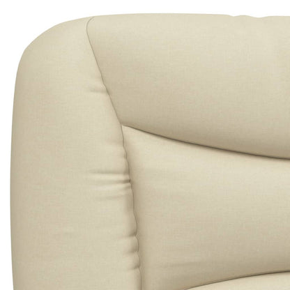 Rám Postele S Led Osvětlením Krémový 200 X 200 Cm Textil