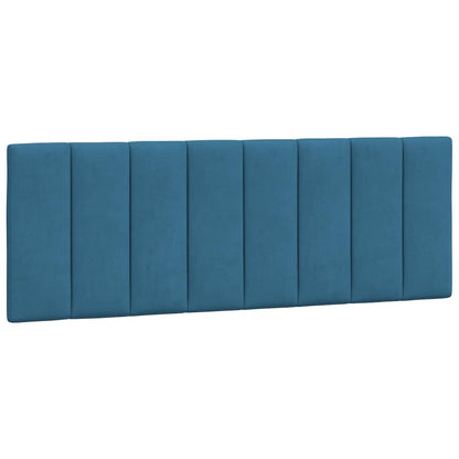 Rám Postele S Led Osvětlením Bez Matrace Hanko Modrý 140 X 190 Cm Samet