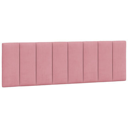 Rám Postele S Led Osvětlením Bez Matrace Hanko Růžový 160 X 200 Cm Samet