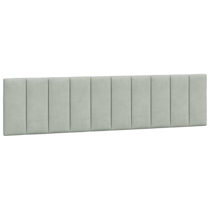 Rám Postele S Led Osvětlením Bez Matrace Hanko Světle Šedý 200 X 200 Cm Samet