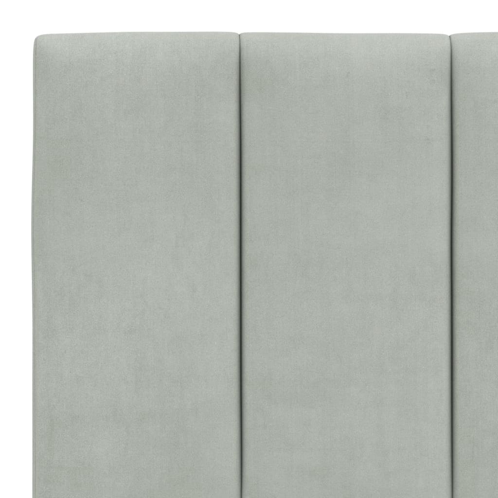 Rám Postele S Led Osvětlením Bez Matrace Hanko Světle Šedý 200 X 200 Cm Samet