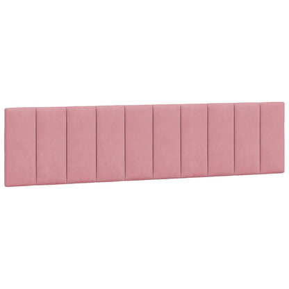 Rám Postele S Led Osvětlením Bez Matrace Hanko Růžový 200 X 200 Cm Samet