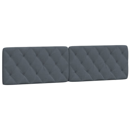 Rám Postele S Led Bez Matrace Tmavě Šedý 200 X 200 Cm Samet