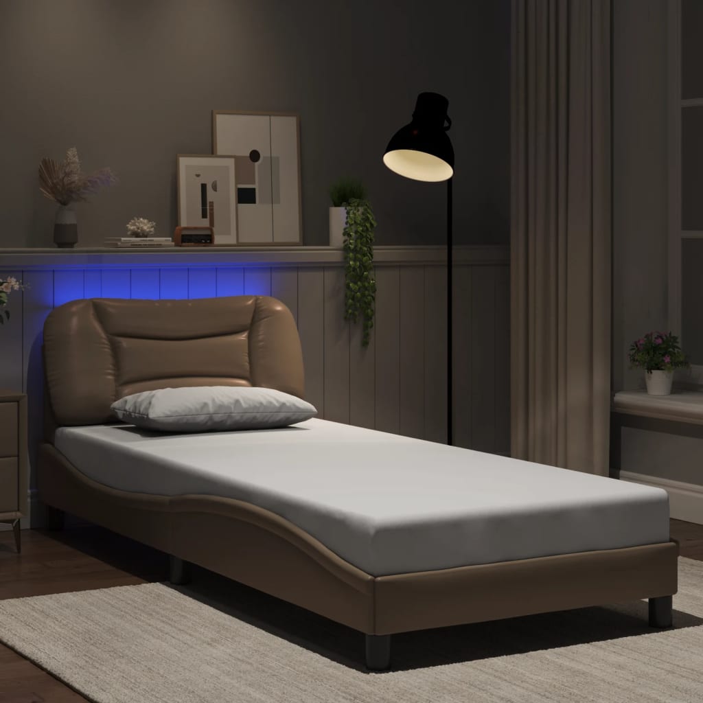 Rám Postele S Led Bez Matrace Hvar Cappuccino 80 X 200 Cm