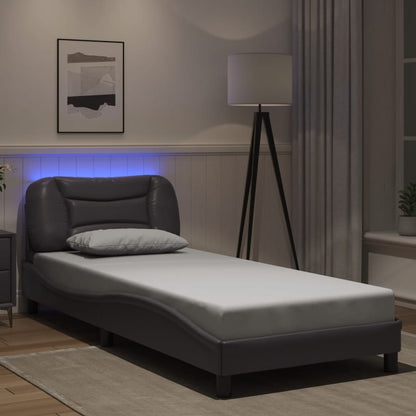 Rám Postele S Led Bez Matrace Hvar Šedý 90 X 200 Cm