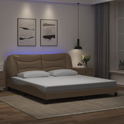 Rám Postele S Led Bez Matrace Hvar Cappuccino 180X200 Cm
