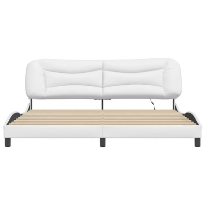 Rám Postele S Led Bez Matrace Hvar Bílý 200 X 200 Cm