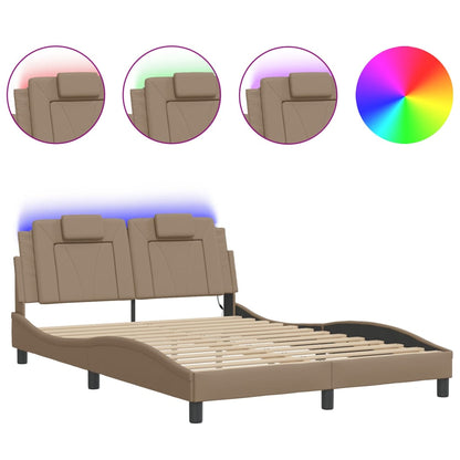 Rám Postele Viana S Led Bez Matrace Cappuccino 140 X 190 Cm