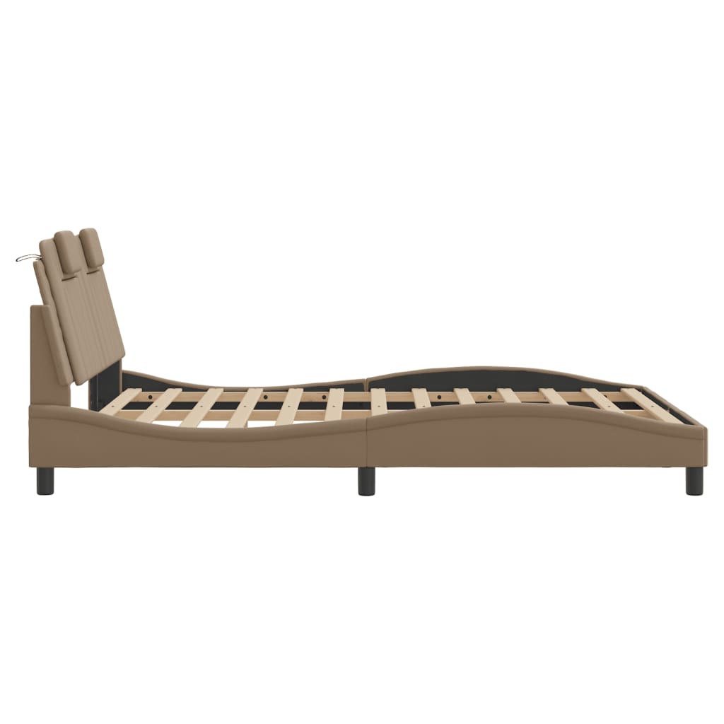 Rám Postele Viana S Led Bez Matrace Cappuccino 140 X 190 Cm