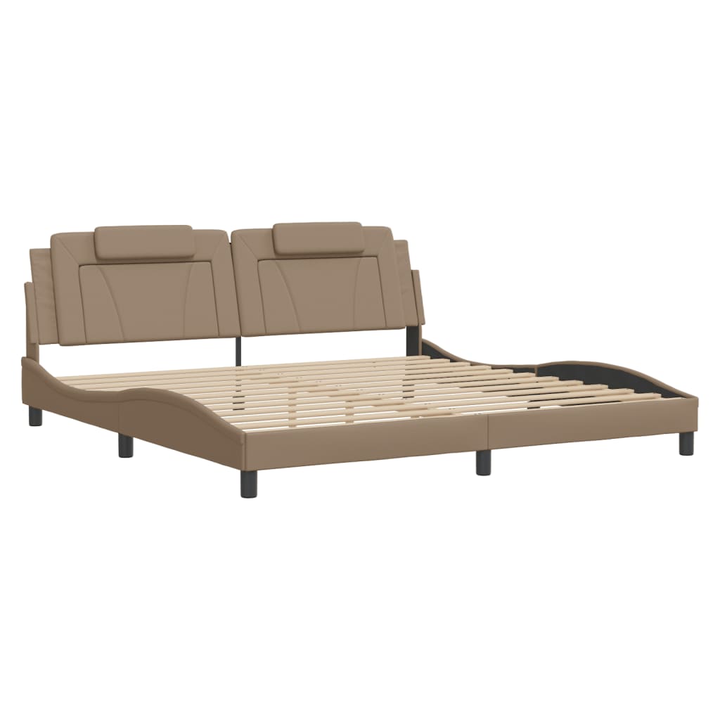 Rám Postele Viana S Led Bez Matrace Cappuccino 200 X 200 Cm