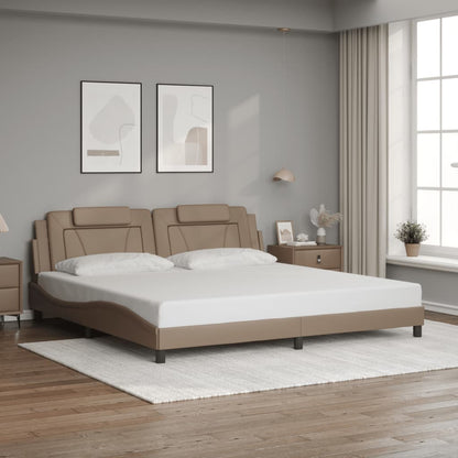 Rám Postele Viana S Led Bez Matrace Cappuccino 200 X 200 Cm