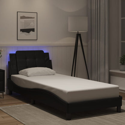 Rám Postele S Led Bez Matrace Zadar Černý 80 X 200 Cm
