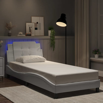 Rám Postele S Led Bez Matrace Zadar Bílý 80 X 200 Cm