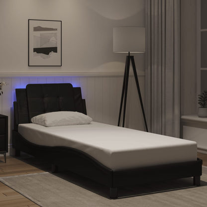 Rám Postele S Led Bez Matrace Zadar Černý 90 X 190 Cm