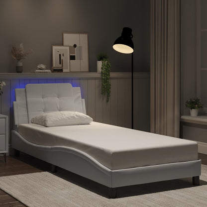 Rám Postele S Led Bez Matrace Zadar Bílý 90 X 190 Cm