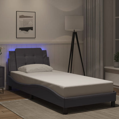 Rám Postele S Led Bez Matrace Zadar Šedý 90 X 190 Cm
