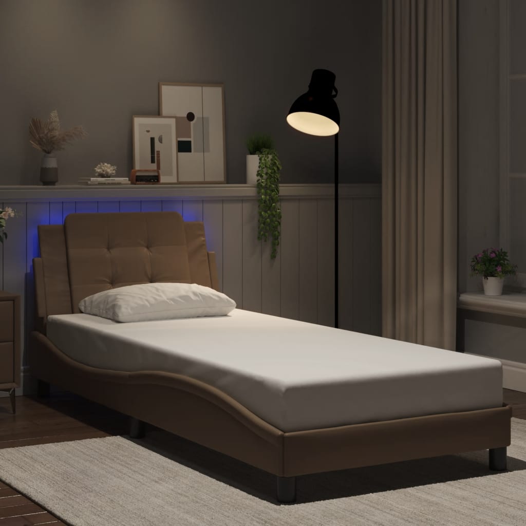 Rám Postele S Led Bez Matrace Zadar Cappuccino 90 X 200 Cm