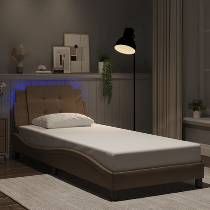 Rám Postele S Led Bez Matrace Zadar Cappuccino 100 X 200 Cm