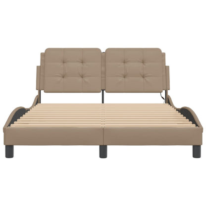 Rám Postele S Led Bez Matrace Zadar Cappuccino 140 X 190 Cm