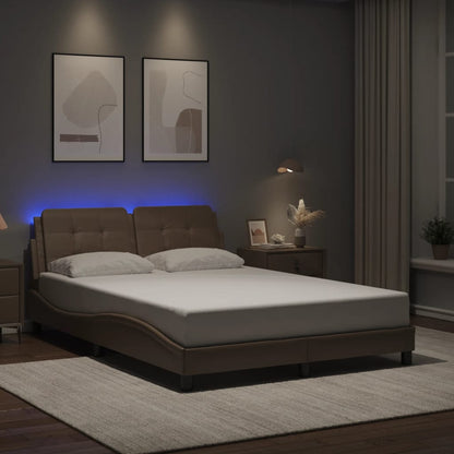 Rám Postele S Led Bez Matrace Zadar Cappuccino 140 X 190 Cm
