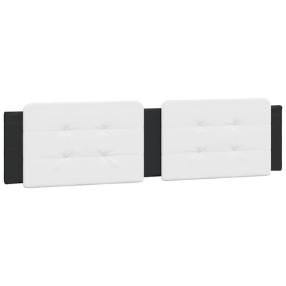 Rám Postele S Led Osvětlením Bílý A Černý 160X200 Cm Umělá Kůže Písková