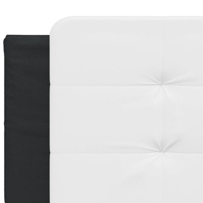Rám Postele S Led Osvětlením Bílý A Černý 160X200 Cm Umělá Kůže Písková