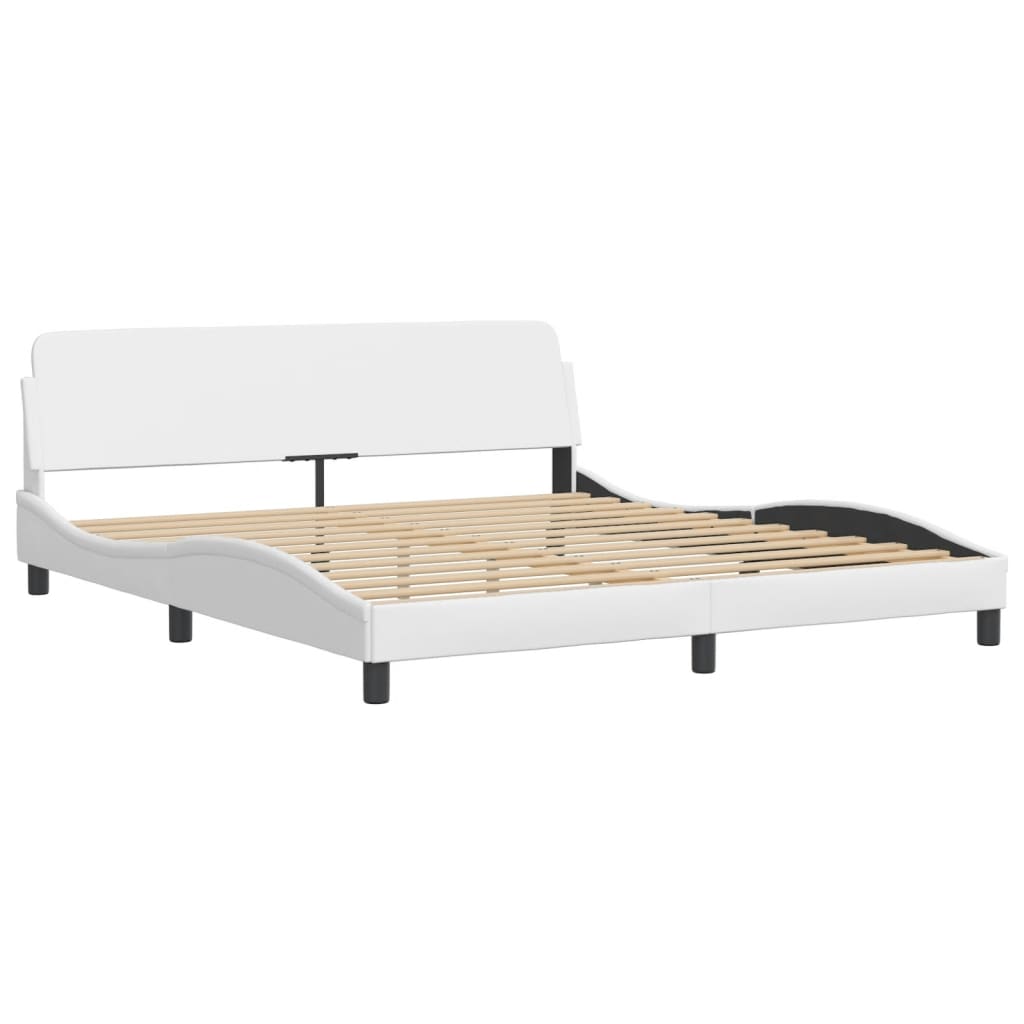 Rám Postele S Led Bez Matrace Zadar Bílý 180 X 200 Cm