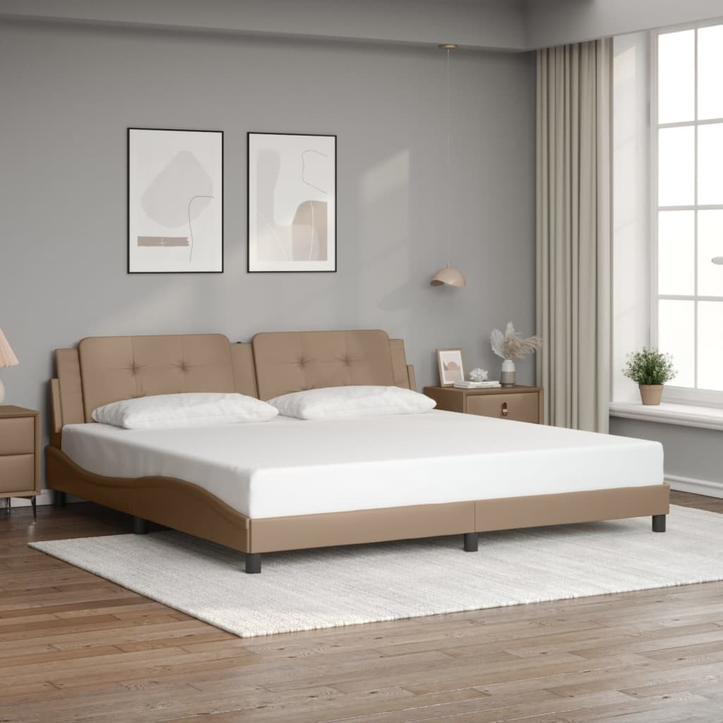 Rám Postele S Led Bez Matrace Zadar Cappuccino 200 X 200 Cm