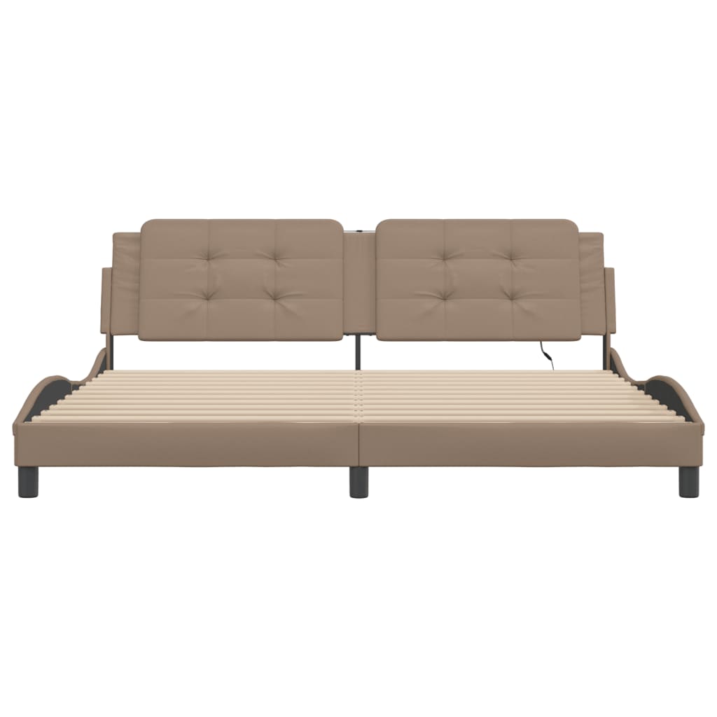 Rám Postele S Led Bez Matrace Zadar Cappuccino 200 X 200 Cm