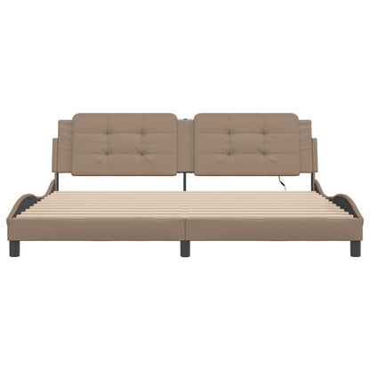 Rám Postele S Led Bez Matrace Zadar Cappuccino 200 X 200 Cm