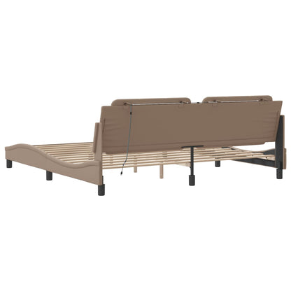 Rám Postele S Led Bez Matrace Zadar Cappuccino 200 X 200 Cm