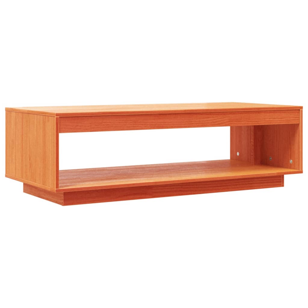 Konferenční Stolek Voskově Hnědý 110X50X33,5 Cm Masiv Borovice