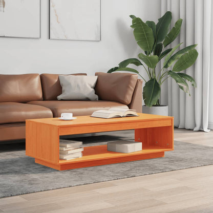 Konferenční Stolek Voskově Hnědý 110X50X33,5 Cm Masiv Borovice