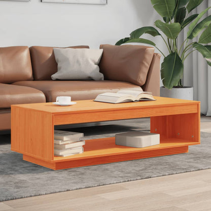 Konferenční Stolek Voskově Hnědý 110X50X33,5 Cm Masiv Borovice