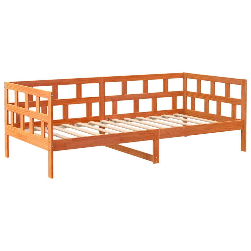 Válenda Bez Matrace Voskově Hnědá 90 X 200 Cm Masivní Borovice