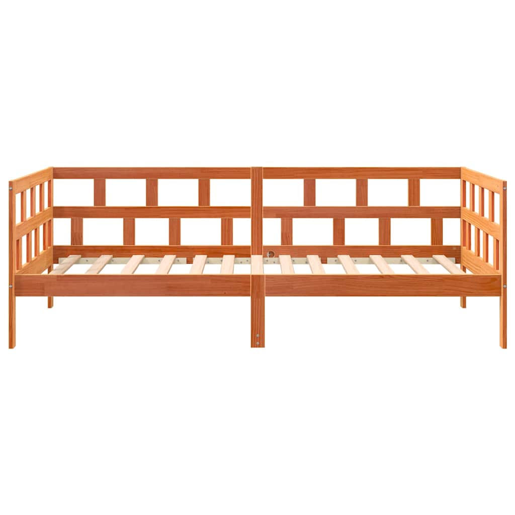 Válenda Bez Matrace Voskově Hnědá 90 X 200 Cm Masivní Borovice