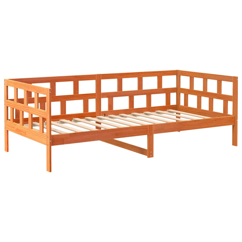 Válenda Bez Matrace Voskově Hnědá 80 X 200 Cm Masivní Borovice