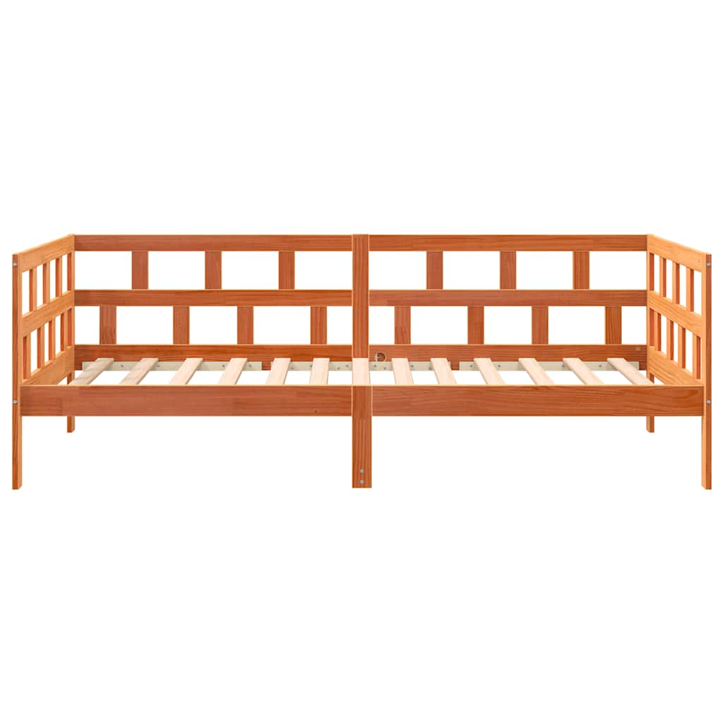Válenda Bez Matrace Voskově Hnědá 80 X 200 Cm Masivní Borovice