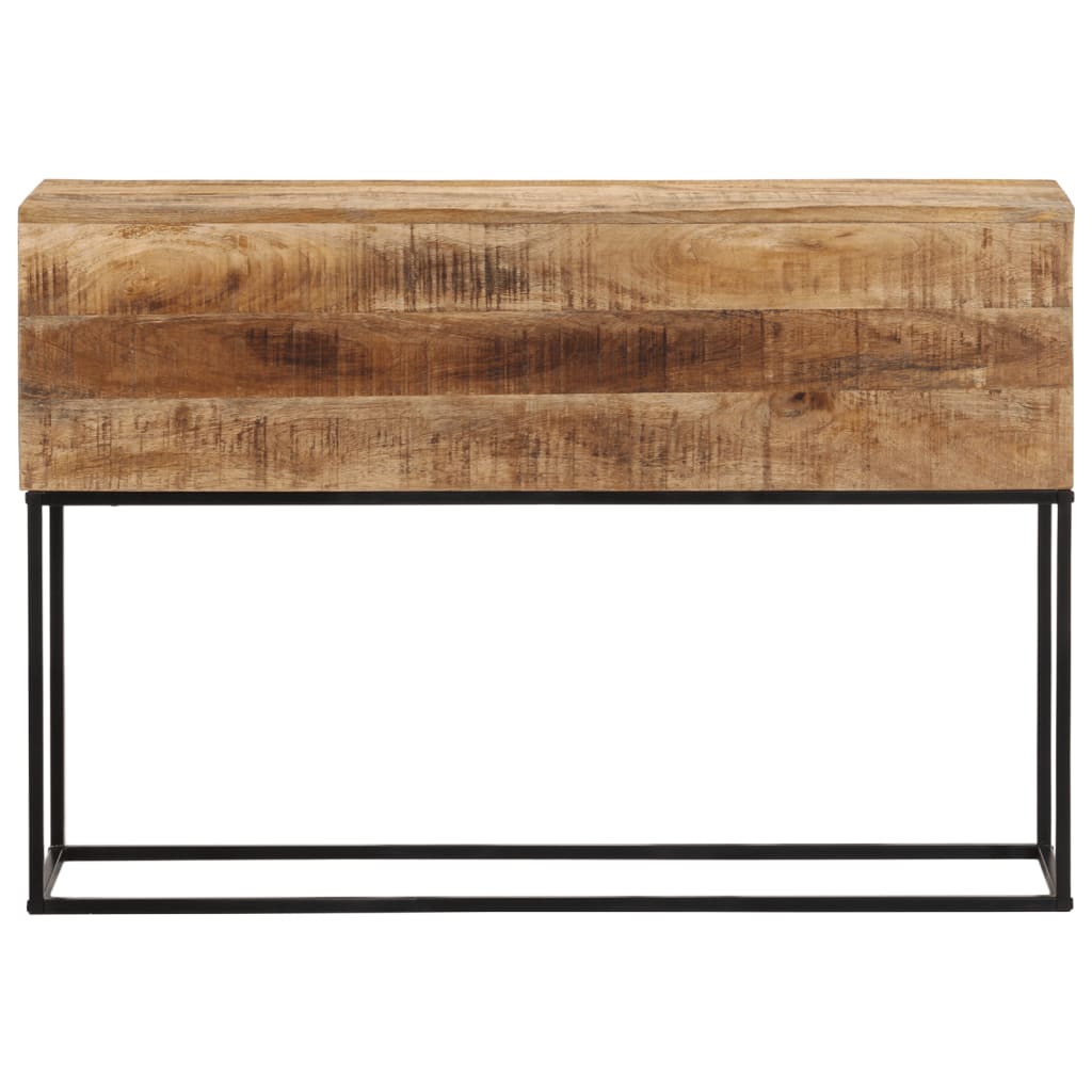 Konzolový Stolek 110X30X75 Cm Masivní Hrubý Mangovník A Železo