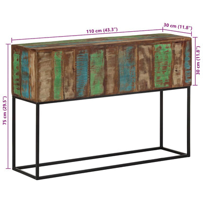 Konzolový Stolek 110X30X75Cm Masivní Recyklované Dřevo A Železo