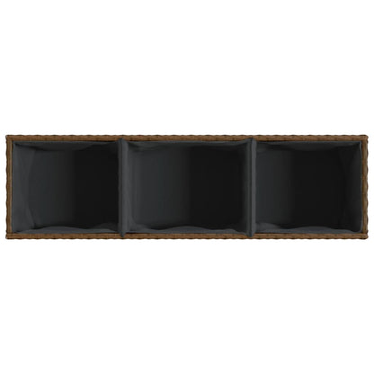 Zahradní Truhlíky S Kolečky 2 Ks Hnědé Polyratan