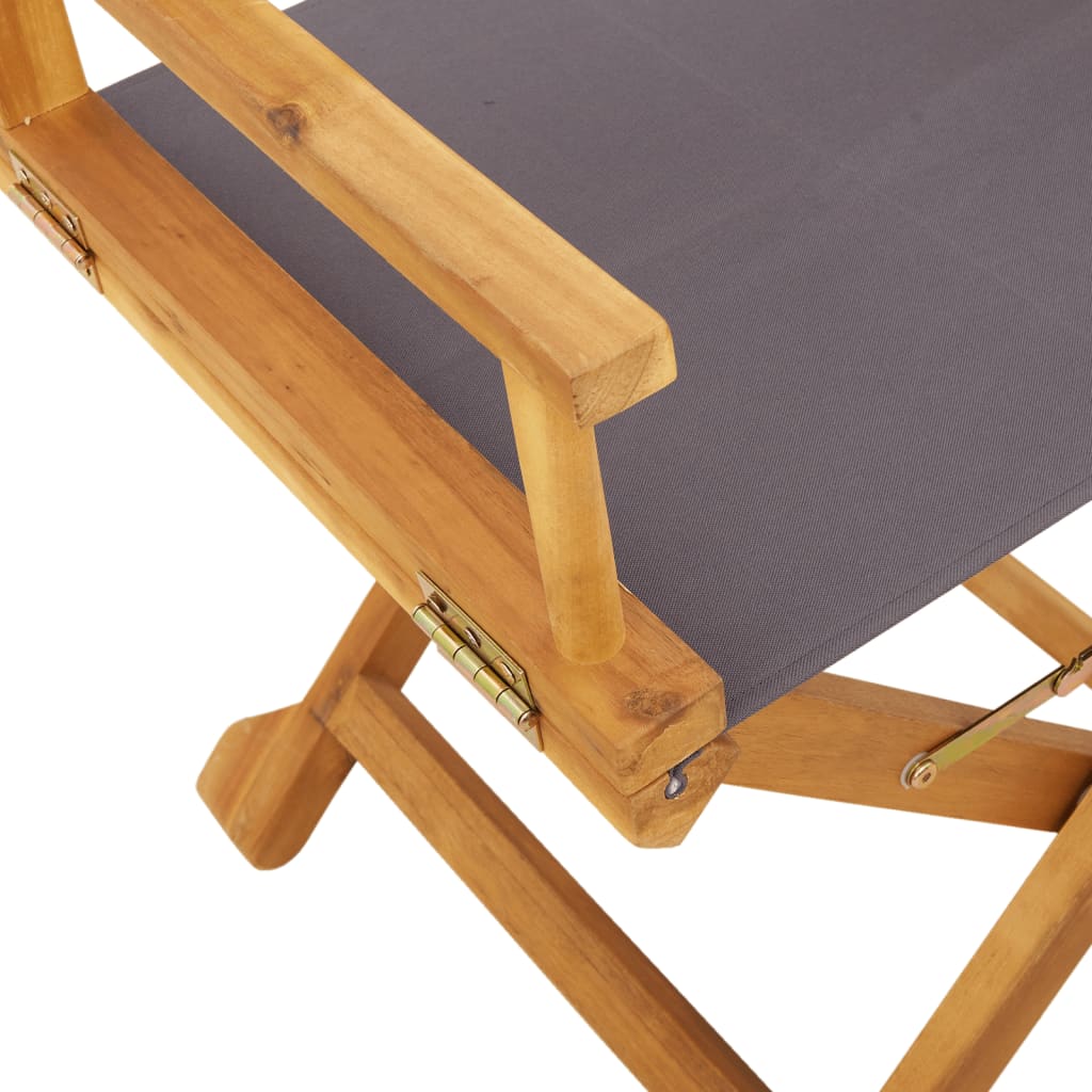 8 Kusů Skládacích Zahradních Židlí Tmavě Šedé Textil