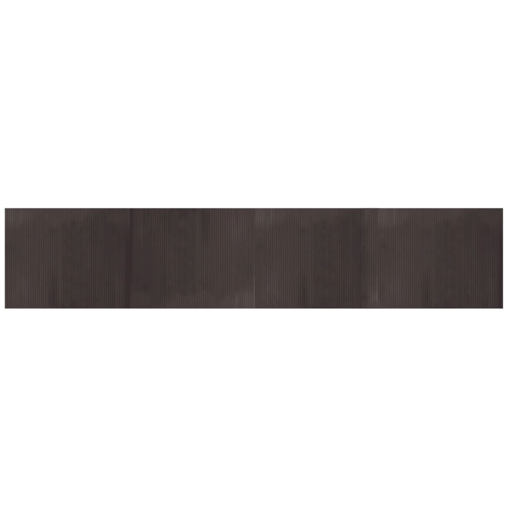 Koberec obdélníkový tmavě hnědý 80 x 400 cm bambus