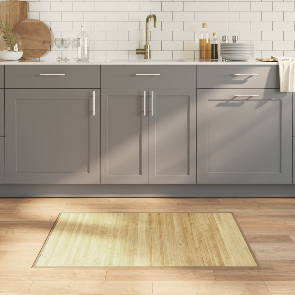 Koberec Obdélníkový Světle Přírodní Bambus