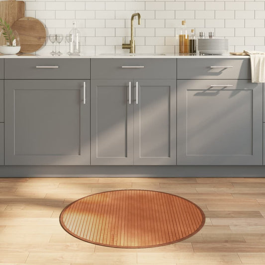 Koberec Kulatý Hnědý Bambus