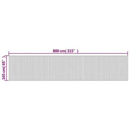 Paraván Bílý Šířka 800 Cm Výška 165 Cm Bambus