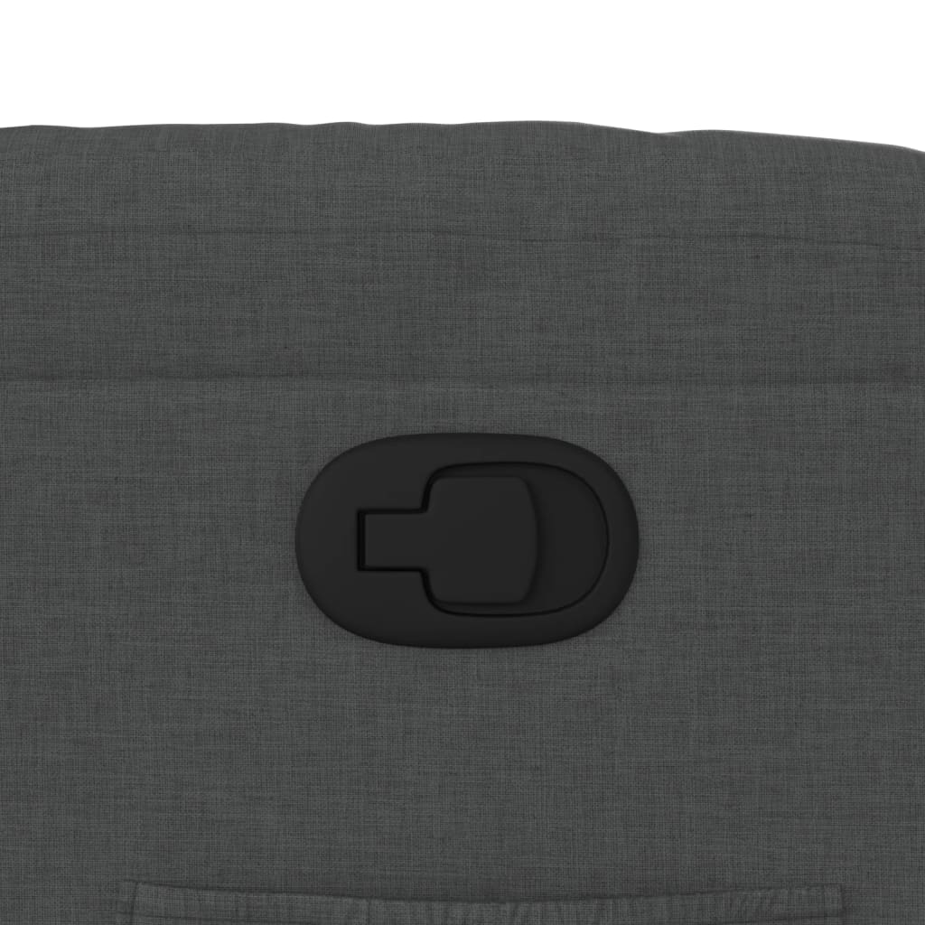 Polohovací Křeslo Tmavě Šedé Textil Tmavě Šedá