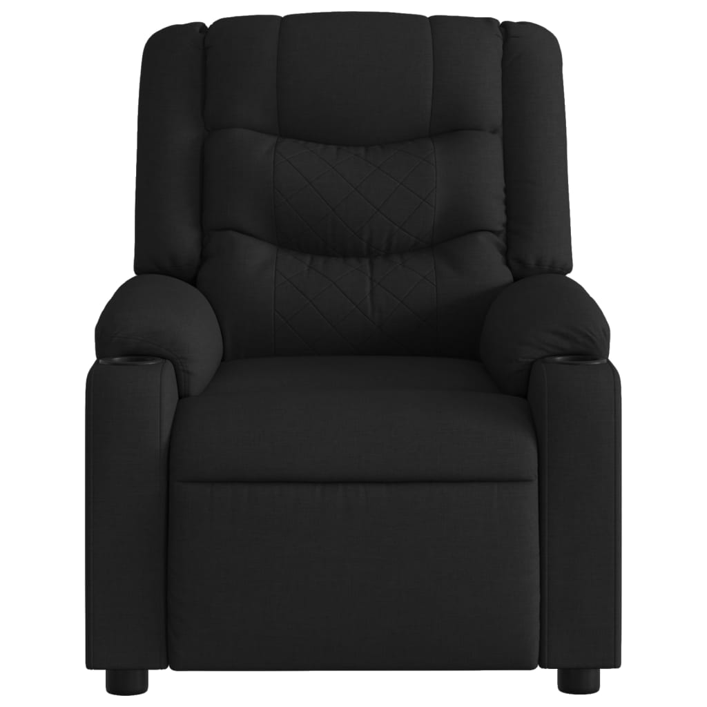 Polohovací Křeslo Černé Textil Černá